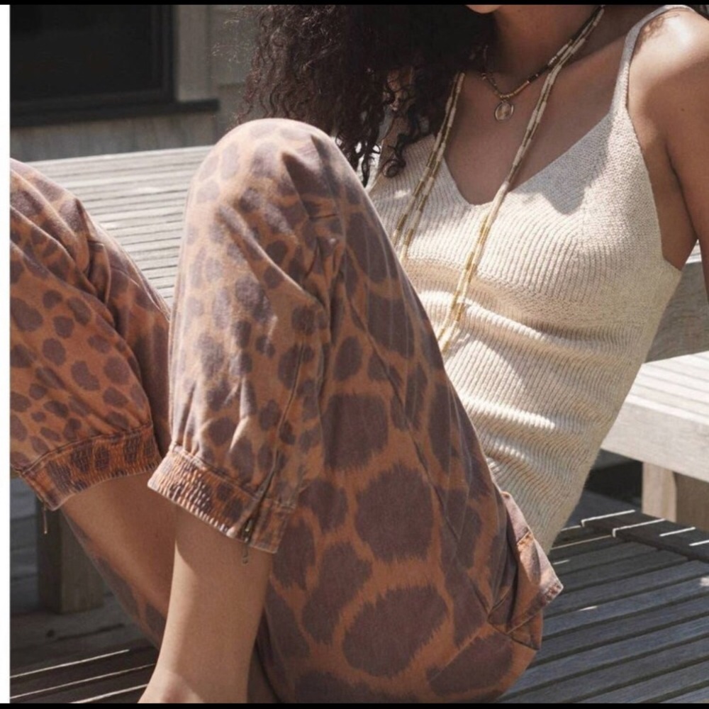 Anthropologie Tamarind Giraffe Print Jogger Pants 4